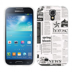 Husa Samsung Galaxy S4 i9500 i9505 Silicon Gel Tpu Model Newspaper foto