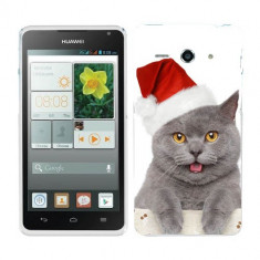 Husa Huawei Ascend Y530 Silicon Gel Tpu Model Craciun Christmas Kitty foto