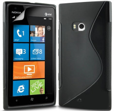 Husa Nokia Lumia 900 Silicon Gel Tpu S-Line Neagra foto