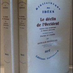 Le declin de l'Occident / Oswald Spengler 2 vol. (Declinul Occidentului in fr.)