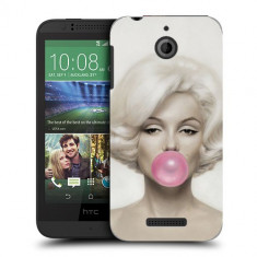Husa HTC Desire 510 Silicon Gel Tpu Model Marilyn Monroe Bubble Gum foto