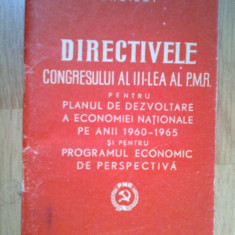 d9 Directivele Congresului Al Iii -lea al P.M.R. pentru dezvoltare a economiei