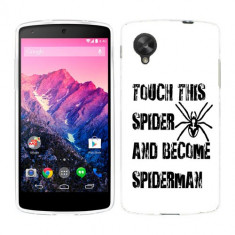 Husa LG Nexus 5 Silicon Gel Tpu Model Spider Touch B&amp;amp;W foto