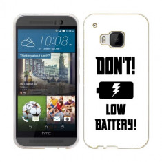 Husa HTC One M9 Silicon Gel Tpu Model Low Battery foto