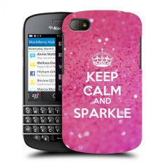 Husa BlackBerry Q10 Silicon Gel Tpu Model Keep Calm Sparkle foto