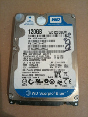 Hard Disk / HDD SATA WESTERN DIGITAL BLUE 120GB 100% HEALTH Laptop foto