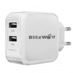 Incarcator Retea BlitzWolf 24W 4.8A 2 porturi USB Power3S Fast Charge foto