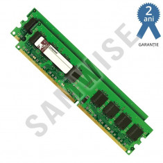 KIT Memorie 2 x 1GB Kingston DDR2 800Mhz PC2-6400, GARANTIE 24 de LUNI !!! foto