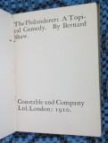 Bernard SHAW - THE PHILANDERER: A TOPICAL COMEDY (LONDON - 1910)