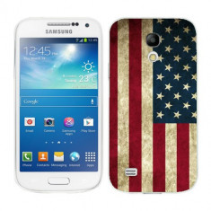 Husa Samsung Galaxy S4 Mini i9190 i9195 Silicon Gel Tpu Model USA Flag foto