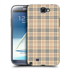 Husa Samsung Galaxy Note 2 N7100 Silicon Gel Tpu Model Burberry Pattern foto