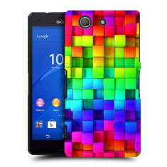 Husa SONY Xperia Z3 Compact Silicon Gel Tpu Model Colorful Cubes foto
