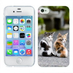 Husa iPhone 4S Silicon Gel Tpu Model Kitties foto