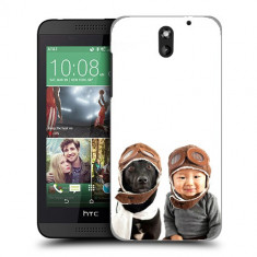 Husa HTC Desire 610 Silicon Gel Tpu Model Bebelus Si Caine Aviatori foto