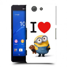 Husa SONY Xperia Z3 Compact Silicon Gel Tpu Model I Love Minions foto