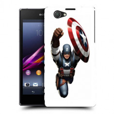 Husa SONY Xperia Z1 Compact Silicon Gel Tpu Model Captain America Figure foto