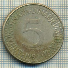 10670 MONEDA- YUGOSLAVIA - 5 DINARA -anul 1991 -STAREA CARE SE VEDE