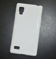 Husa LG P760 Optimus L9 Silicon Gel Tpu S-Line Alba foto