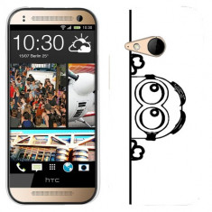 Husa HTC One Mini 2 M8 Mini Silicon Gel Tpu Model Lay Low Minion B&amp;amp;W foto