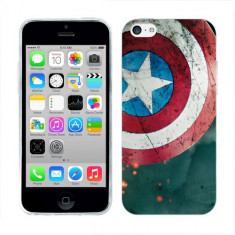 Husa iPhone 5C Silicon Gel Tpu Model Captain America foto