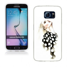 Husa Samsung Galaxy S6 G920 Silicon Gel Tpu Model Women Draw V2 foto