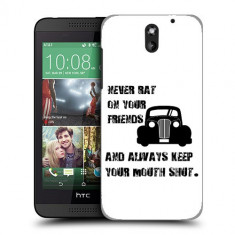 Husa HTC Desire 610 Silicon Gel Tpu Model Never Rat On Your Friends B&amp;amp;W foto