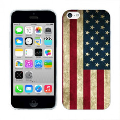 Husa iPhone 5C Silicon Gel Tpu Model USA Flag foto