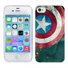 Husa iPhone 4S Silicon Gel Tpu Model Captain America foto