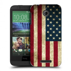 Husa HTC Desire 510 Silicon Gel Tpu Model USA Flag foto