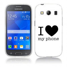 Husa Samsung Galaxy Ace 4 G357 Silicon Gel Tpu Model I Love My Phone B&amp;amp;W foto