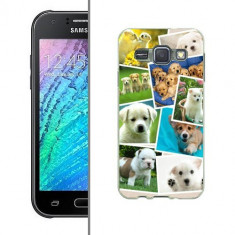 Husa Samsung Galaxy J1 J100 Silicon Gel Tpu Model Puppies Collage foto