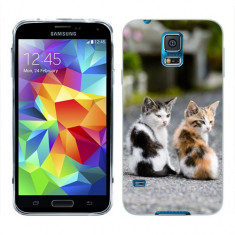 Husa Samsung Galaxy S5 G900 G901 Plus G903 Neo Silicon Gel Tpu Model Kitties foto