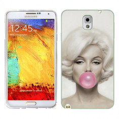 Husa Samsung Galaxy Note 3 N9000 N9005 Silicon Gel Tpu Model Marilyn Monroe Bubble Gum foto