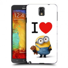 Husa Samsung Galaxy Note 3 N9000 N9005 Silicon Gel Tpu Model I Love Minions foto