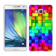 Husa Samsung Galaxy A8 A800 Silicon Gel Tpu Model Colorful Cubes foto