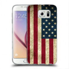 Husa Samsung Galaxy Note 5 N920 Silicon Gel Tpu Model USA Flag foto
