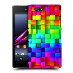 Husa SONY Xperia Z1 Compact Silicon Gel Tpu Model Colorful Cubes foto