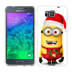 Husa Samsung Galaxy Alpha G850F Silicon Gel Tpu Model Craciun Minion Christmas foto