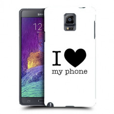 Husa Samsung Galaxy Note 4 N910 Silicon Gel Tpu Model I Love My Phone B&amp;amp;W foto
