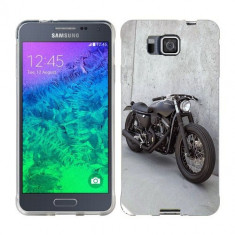 Husa Samsung Galaxy Alpha G850F Silicon Gel Tpu Model Motocicleta Vintage foto