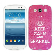 Husa Samsung Galaxy S3 i9300 i9301 S3 Neo Silicon Gel Tpu Model Keep Calm Sparkle foto