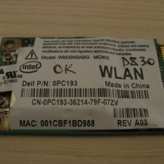 Placa de retea wireless laptop Dell Latitude D830, Intel WM3945ABG MOW2, 0PC193