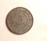BELGIA 5 CENTIMES 1916 ZINC, Europa
