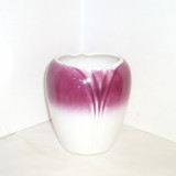 Vaza ceramica, smaltuita - Lalele - marcaj VEB Haldensleben 8927, Est Germany