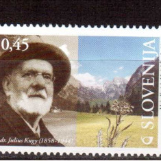 SLOVENIA 2008, Aniversari - Personalitati - Julius Kugy, serie neuzata, MNH