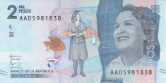 Bancnota Columbia 2.000 Pesos 2015 (2016) - PNew UNC foto