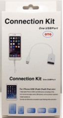 Cablu Adaptor OTG, USB A, Mama ? Comp. IPhone 5/6/7 - 20cm/73574 foto