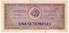 Bancnota 100000 lei 1947 foto