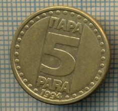 10706 MONEDA- YUGOSLAVIA - 5 PARA -anul 1994 -STAREA CARE SE VEDE foto