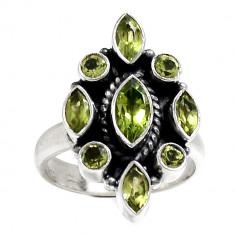 Inel Peridot (mas.6,5 )-Ag 925 foto